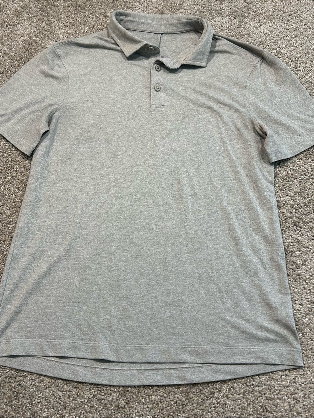 Men's Heather Beige Polo Shirt - Classic Short Sleeve